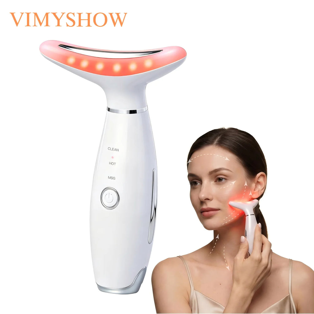 3-in-1 LED Light Therapy Facial and Neck Sculpting Massager