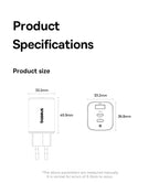 67W GaN Fast Charger with 3 Ports for Laptops and Smartphones
