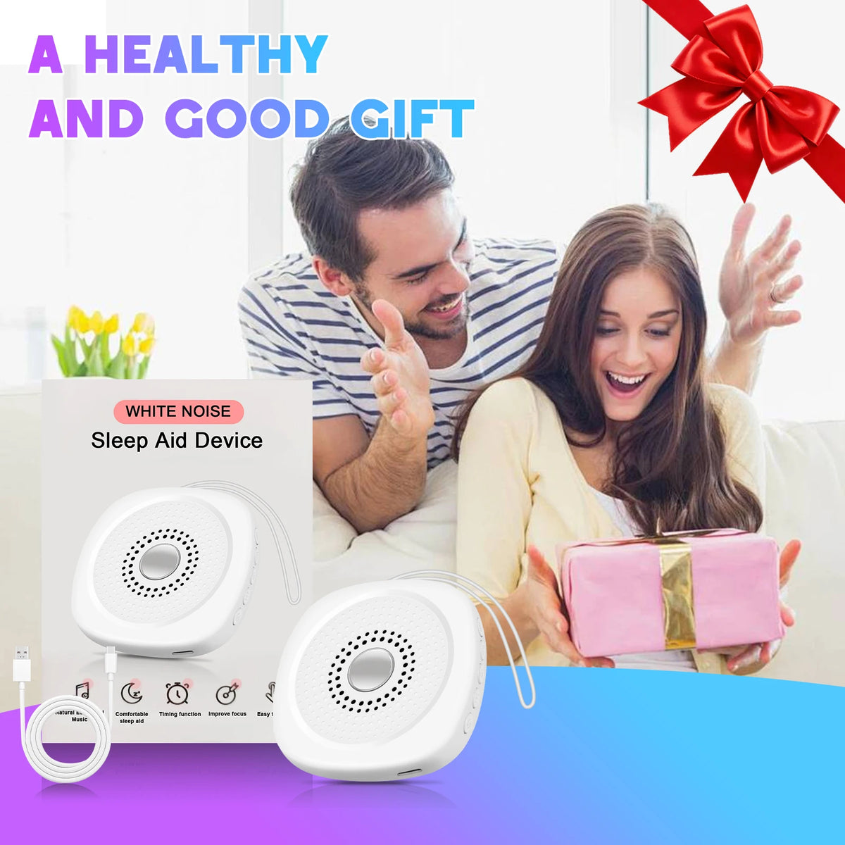 Portable White Noise Sound Machine for Baby and Adult Sleep
