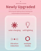 Solar USB Heart Neon LED Car Window Atmosphere Light with Sensors