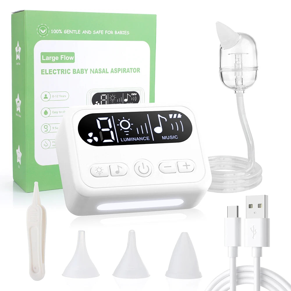 Electric Baby Nasal Aspirator with Music and Suction Control