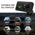 M60 GPS Car HUD Inclinometer Speedometer Voltage Monitor Clock