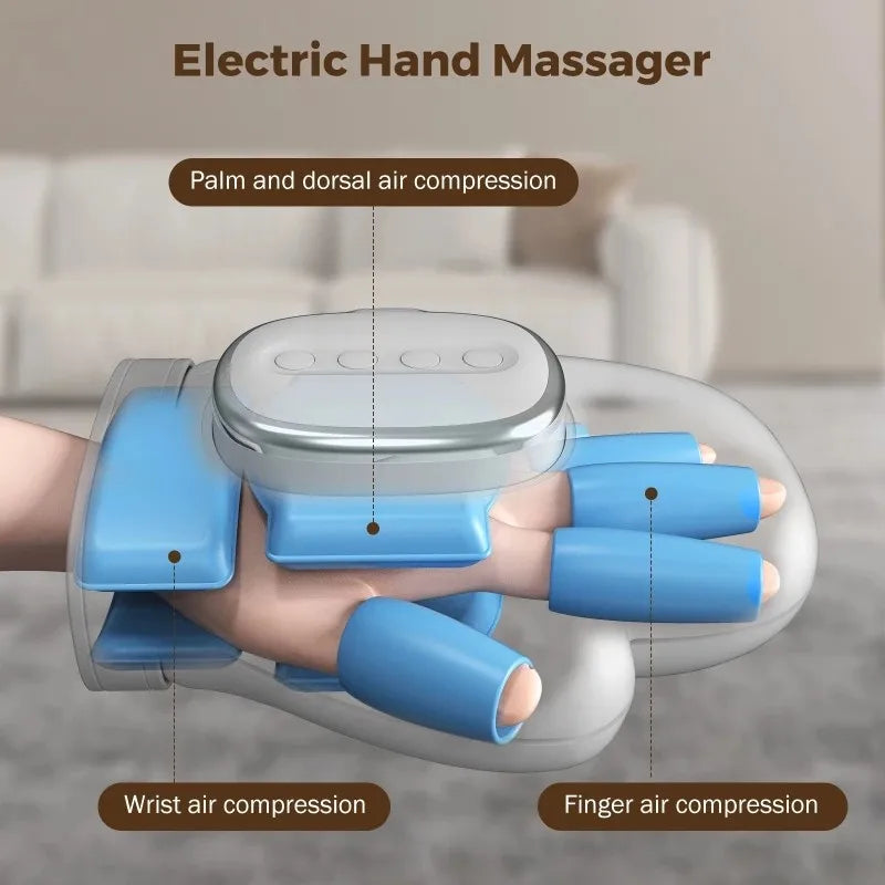 Electric Air Compression Hand Massager with Heat for Pain Relief - 2