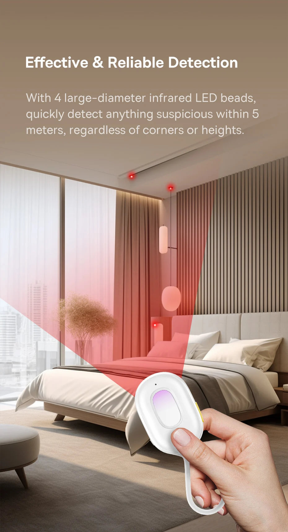 Portable Infrared Hidden Camera Detector and Security Alarm - 13