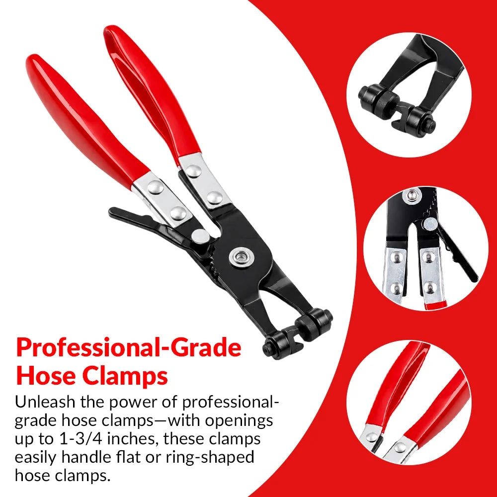 Automotive Hose Clamp Pliers Set for Fuel and Coolant Lines - 4