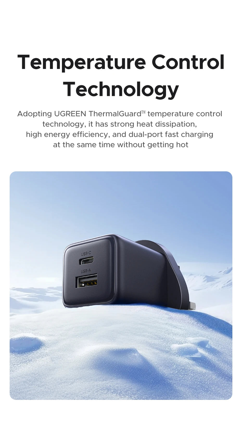 30W GaN 3-Port USB-C Fast Wall Charger