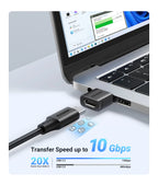 USB-A Male to USB-C Female OTG Adapter for Data and Charging