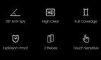 Anti-Spy Tempered Glass Privacy Screen Protector for iPhone
