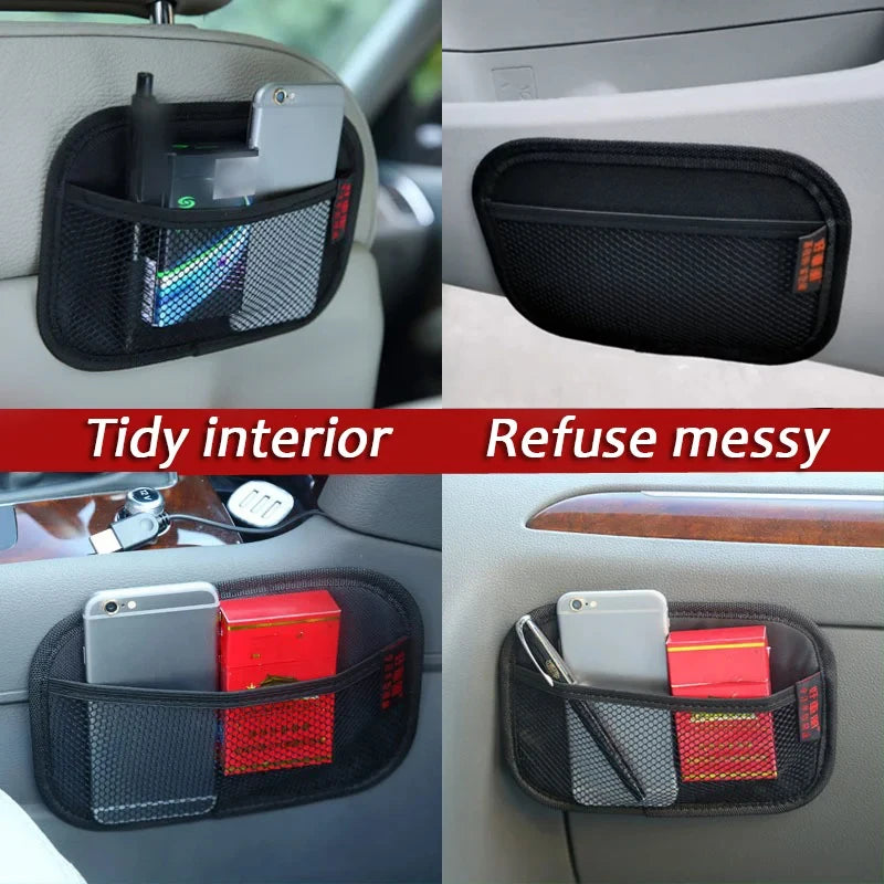 Adhesive Car Interior Mesh Storage Organizer Net for Phone and Gadgets