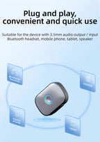 Bluetooth 5.3 AUX Audio Receiver 3.5mm Wireless Stereo Adapter with Mic