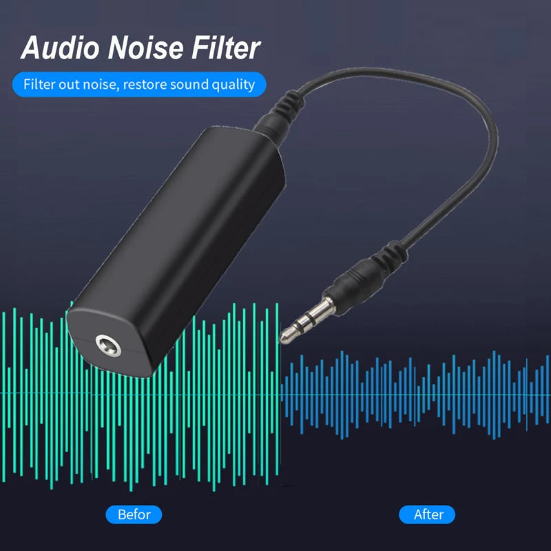 3.5mm Aux Ground Loop Noise Isolator for Car and Home Audio