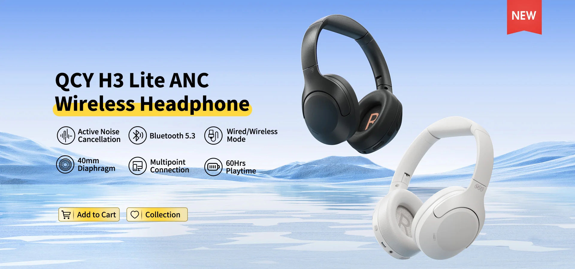 Wireless Noise Cancelling Over-Ear Headphones with Bluetooth 5.3 - 7