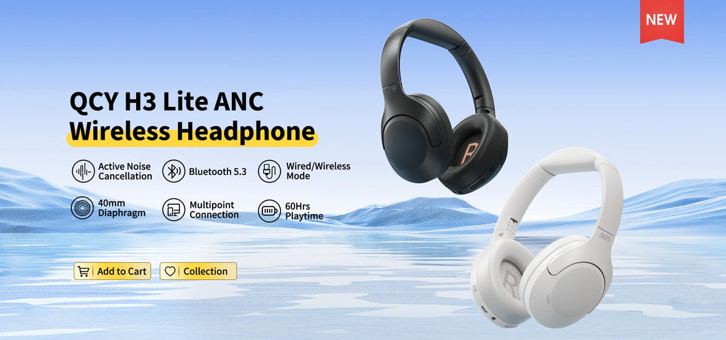 Wireless Noise Cancelling Over-Ear Headphones with Bluetooth 5.3