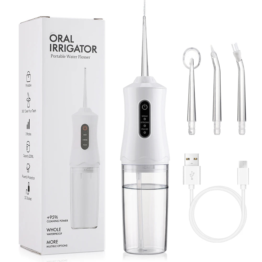 Portable Rechargeable Oral Irrigator Dental Water Flosser - 11