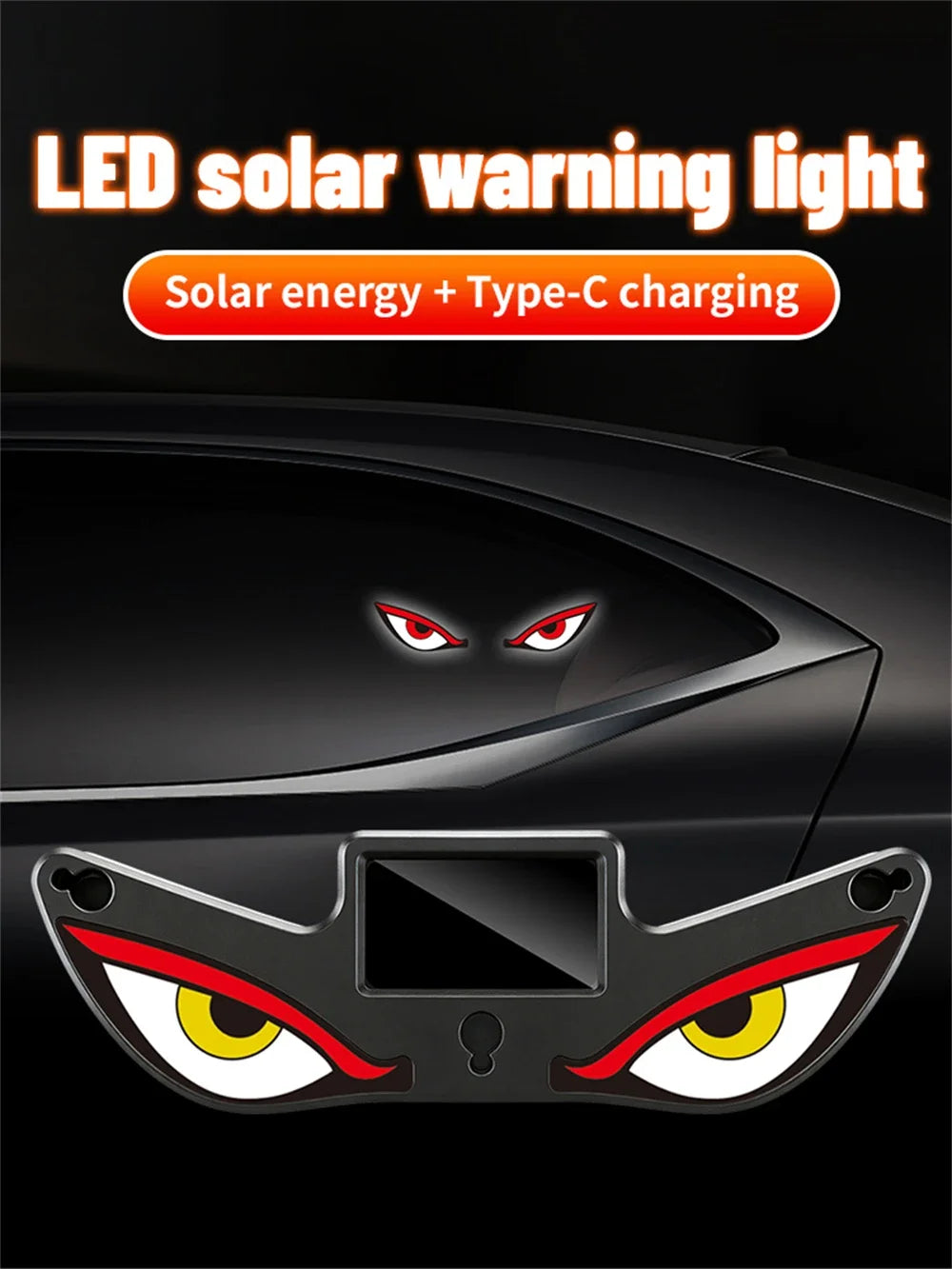 Solar Demon Eye LED Car Window Atmosphere Light - 7