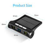 Solar Tire Pressure Monitoring System with 4 Wireless Sensors