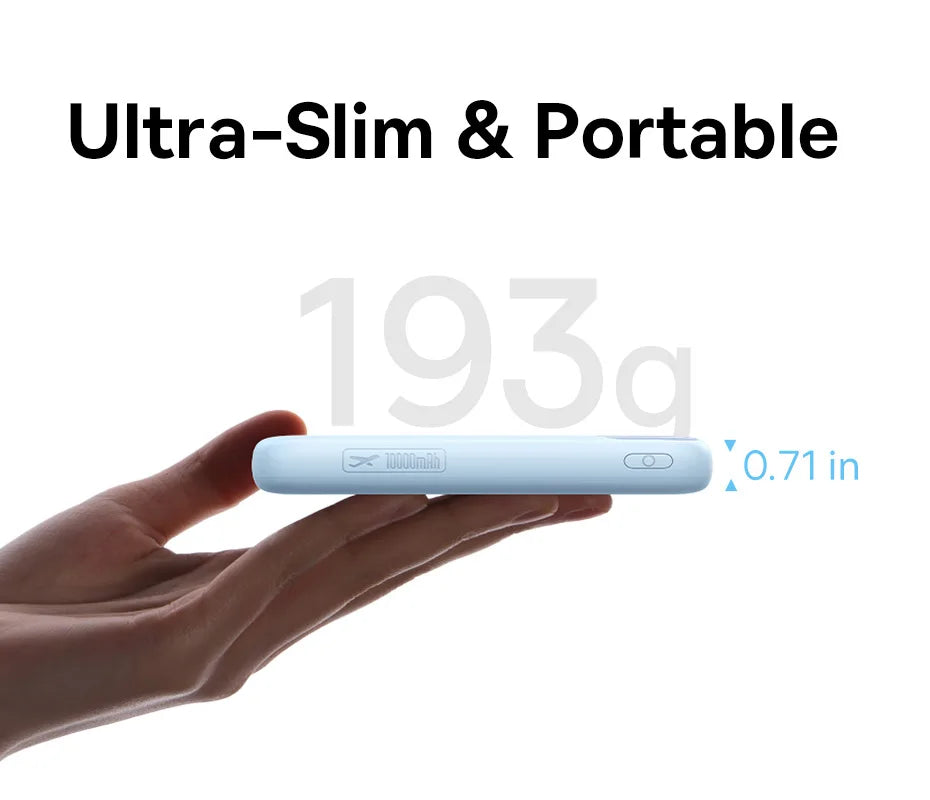 10000mAh Portable Power Bank with Dual Built-in USB-C Cables - 17