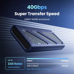 40Gbps USB4 M.2 NVMe SSD Enclosure with Cooling Fan