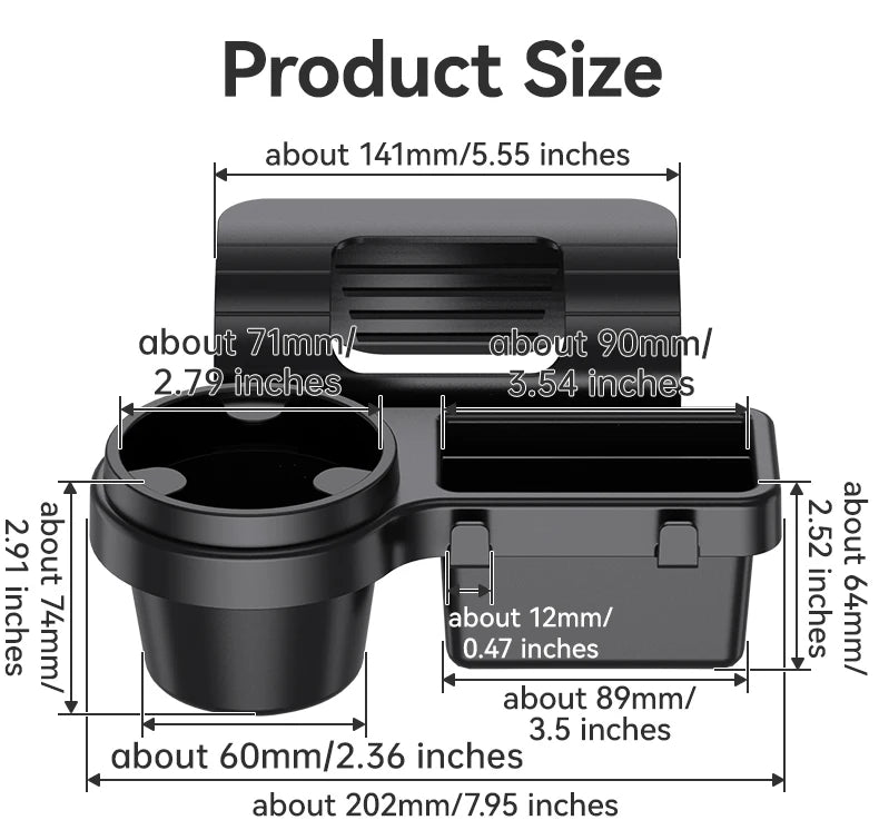 Car Window Hanging Cup Holder and Phone Organizer - 13