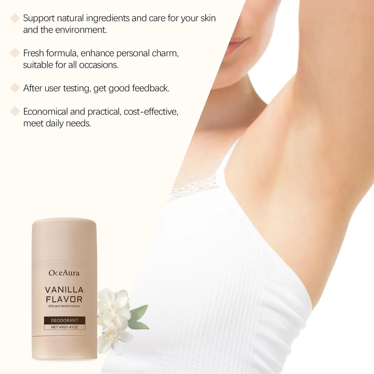 Vanilla Scented Underarm Deodorant Stick