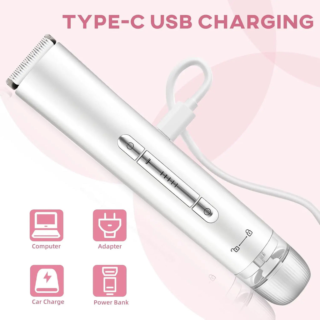Waterproof 2-in-1 Electric Bikini Trimmer and Body Shaver