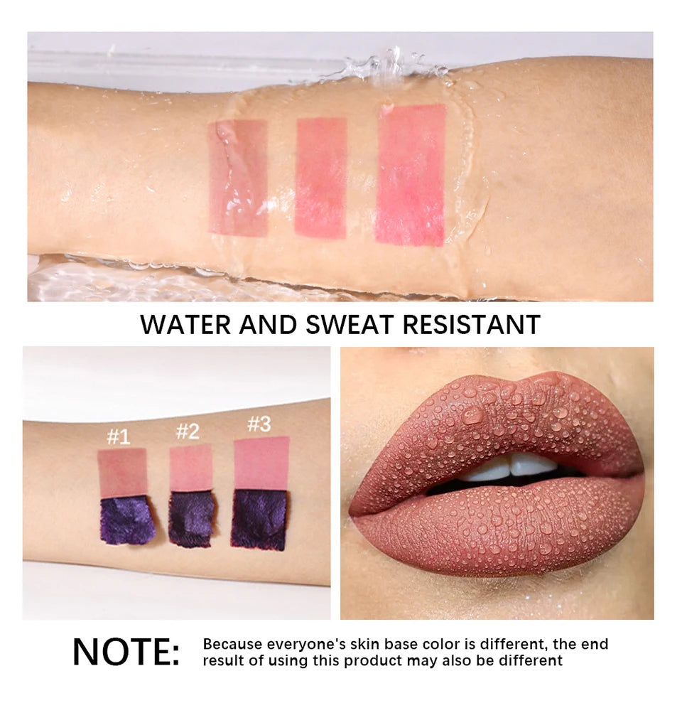 Waterproof Peel-Off Long-Lasting Lip Stain Tint - 12