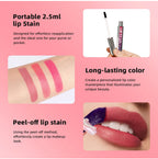 Waterproof Peel-Off Lip Stain Matte Tint