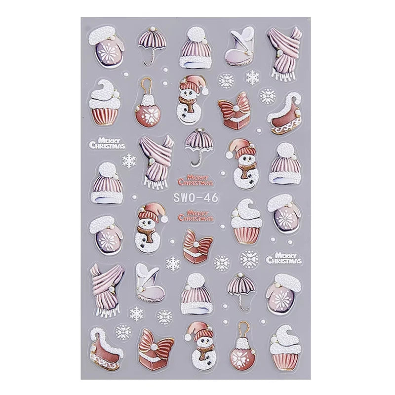 Christmas Cartoon Nail Art Stickers - 13