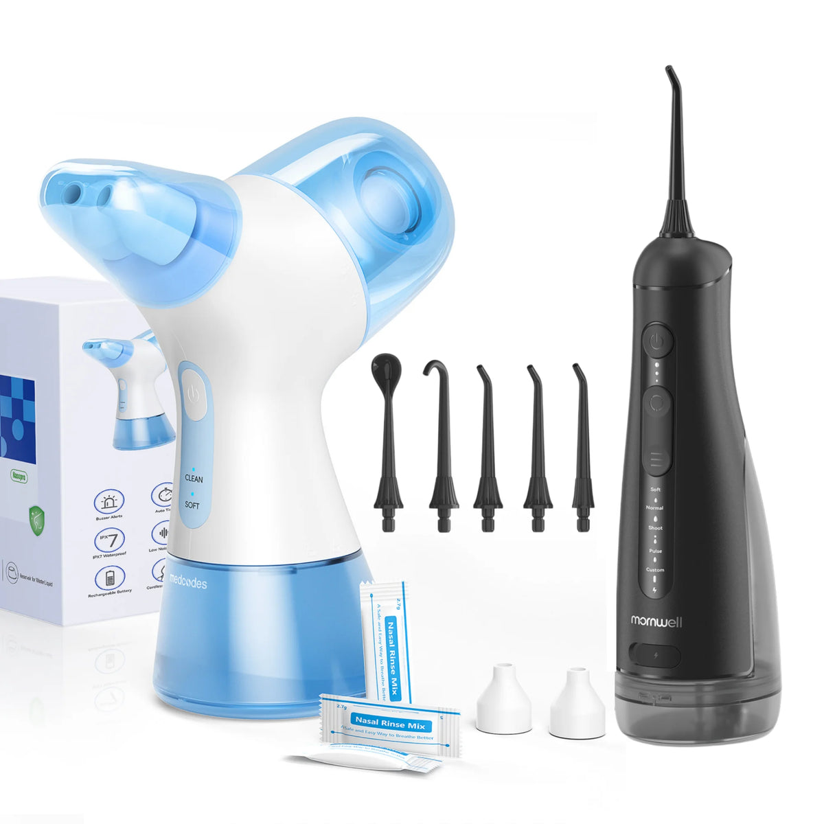 Portable Oral Irrigator and Nasal Rinse Cleaning Kit