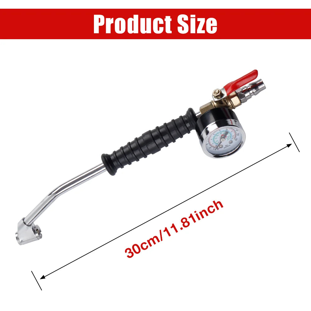 Heavy-Duty Tire Inflator with Pressure Gauge 0-220 PSI - 3