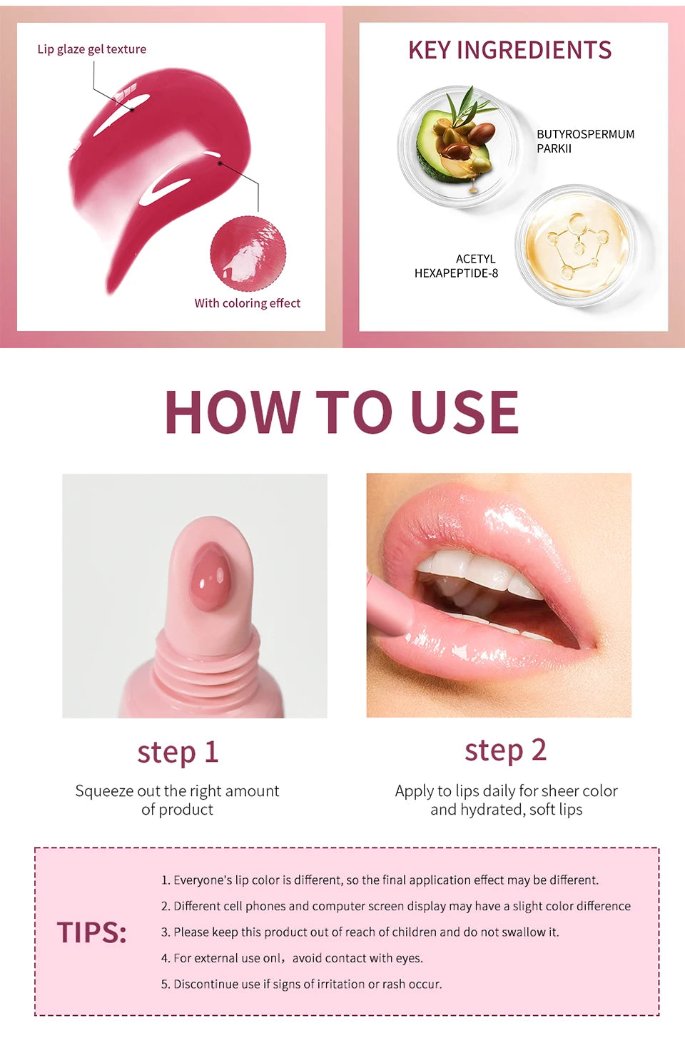 Peptide Moisturizing Lip Tint Gloss