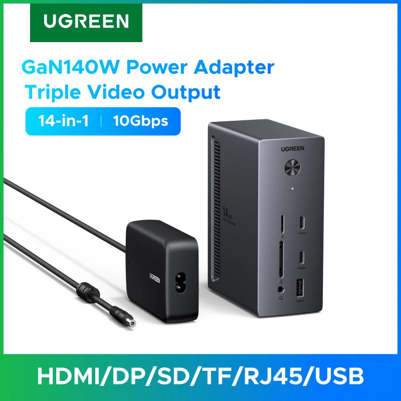 14-in-1 USB-C Triple Display Docking Station with 100W PD