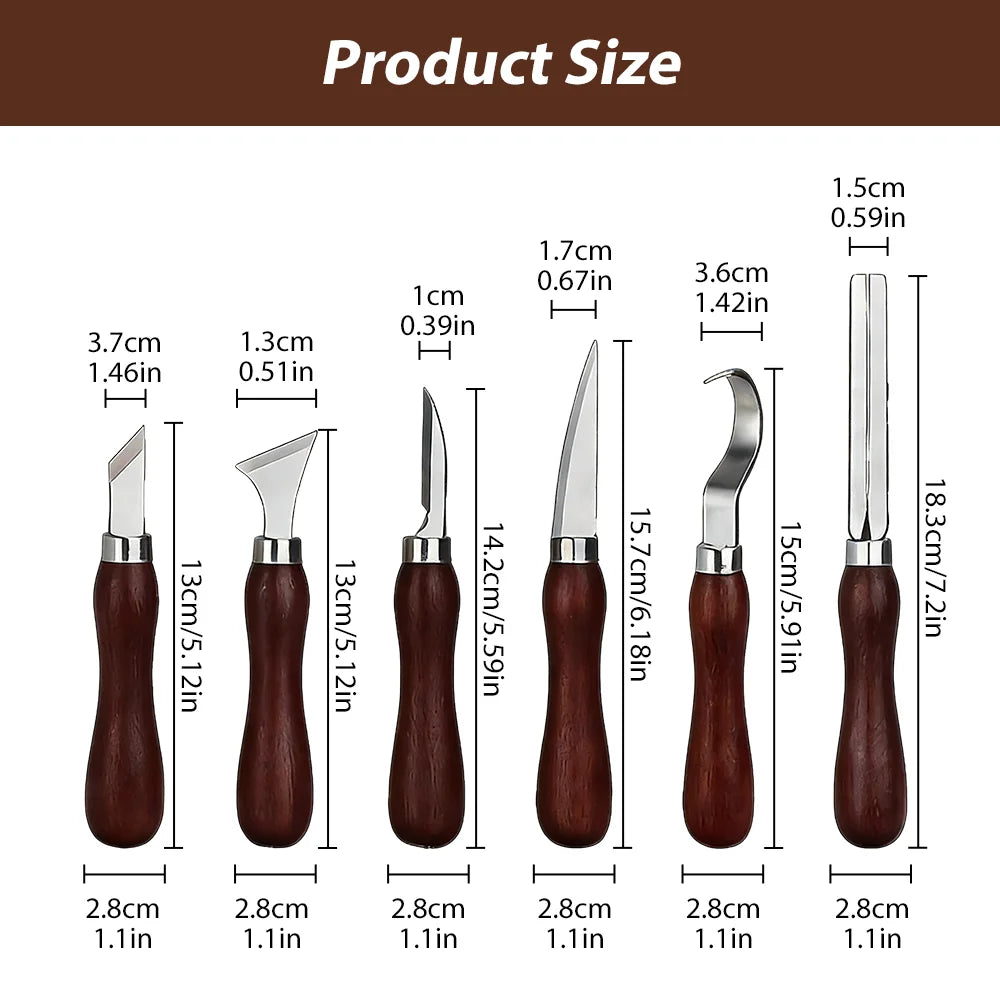 Professional Wood Carving and Whittling Chisel Set