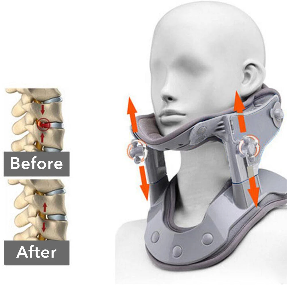 Heated Adjustable Cervical Neck Traction Stretcher - 2