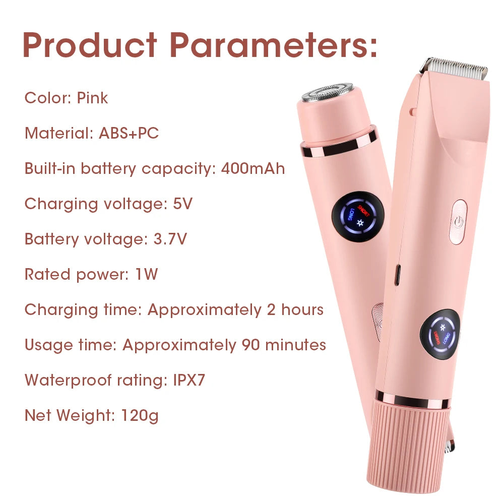 Waterproof Electric Shaver and Hair Trimmer for Women - 15