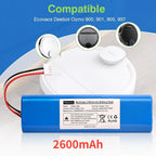 Replacement 6800mAh Battery for Deebot Ozmo Robot Vacuums