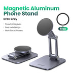 Adjustable Magnetic Aluminum Phone Stand for Desk