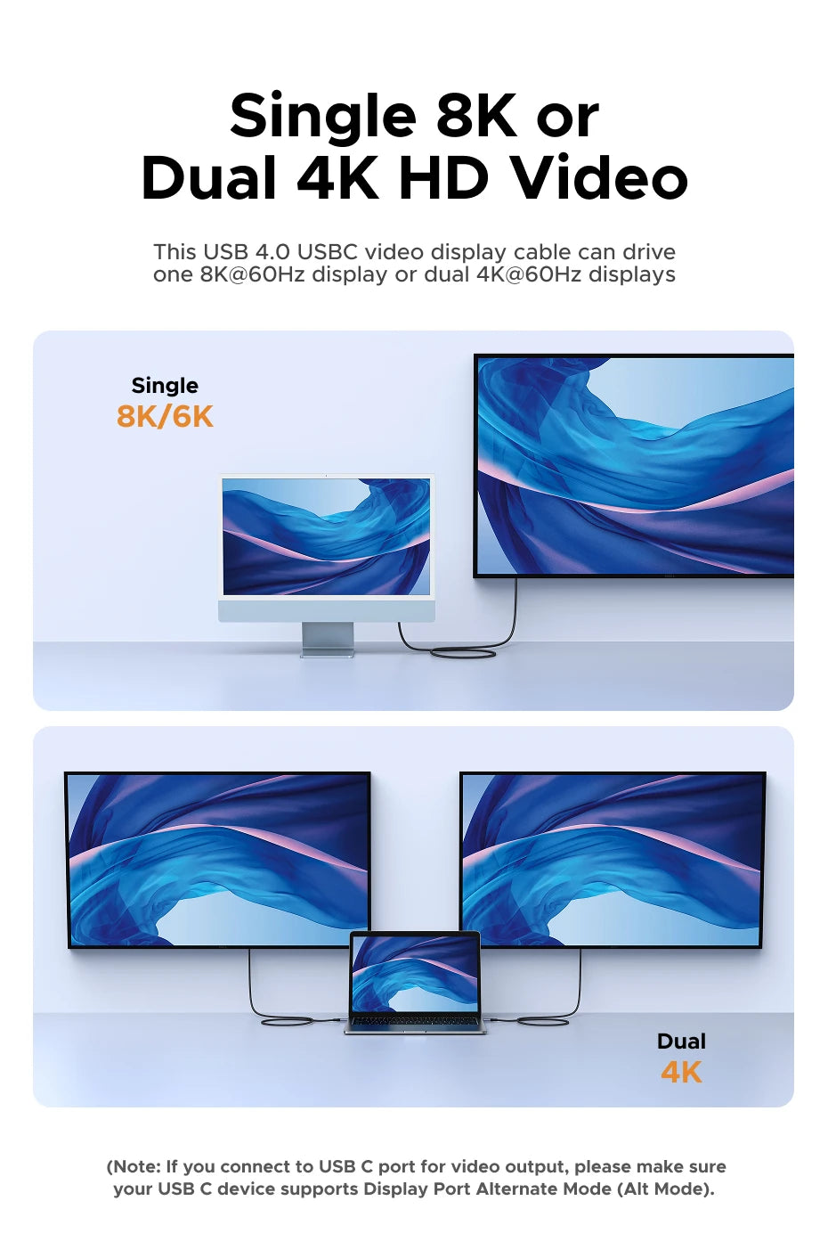 USB4 240W Fast Charging and 40Gbps Data Sync Cable - 12