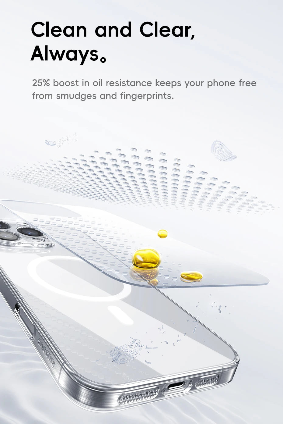 Magnetic Crystal Clear Slim Phone Case for iPhone - 16