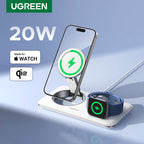 2-in-1 Magnetic Wireless Charging Station for iPhone and Earphones