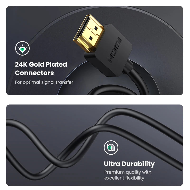 4K Micro HDMI to HDMI Cable for Cameras and Laptops