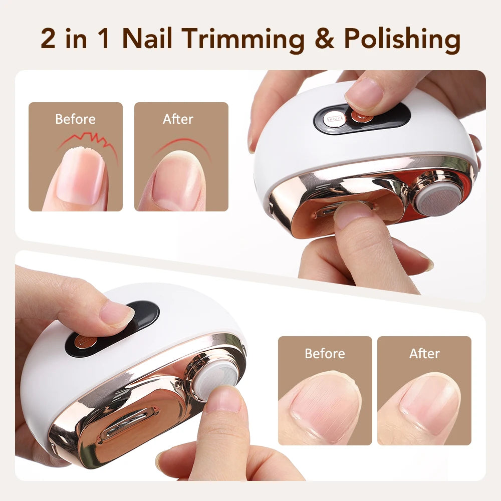 Electric Automatic Nail Clipper and Trimmer with LED Display