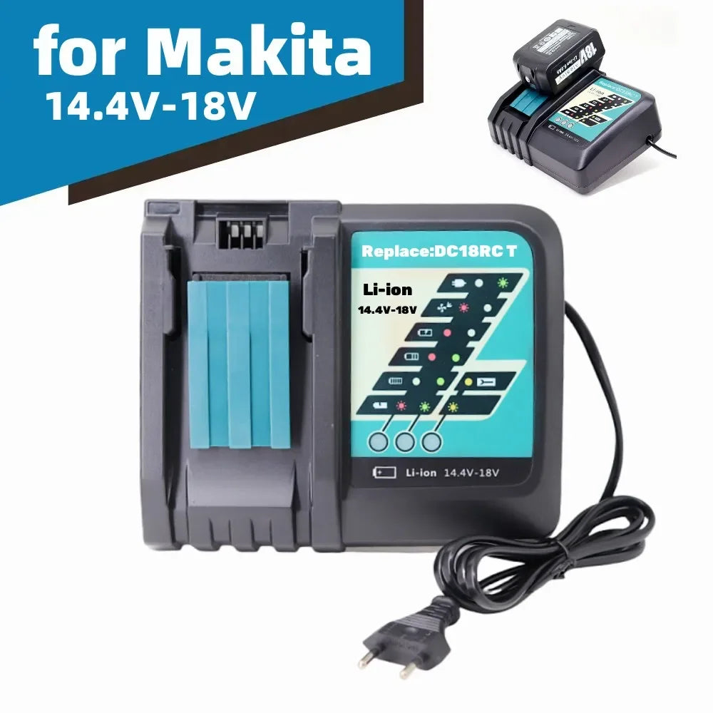 Rapid Battery Charger for 14.4V-18V Li-ion Power Tool Batteries - 7