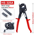 Ratchet Cable Cutter for Copper and Aluminum Wire up to 240mm²