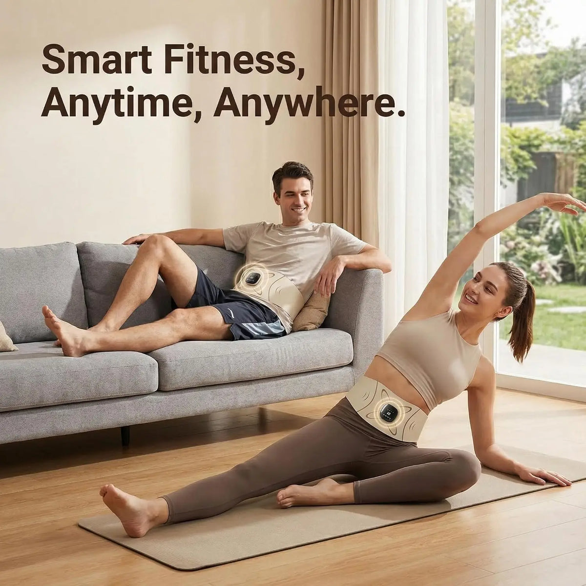 Electric Waist Pulse Massager for Abdominal Toning and Relaxation
