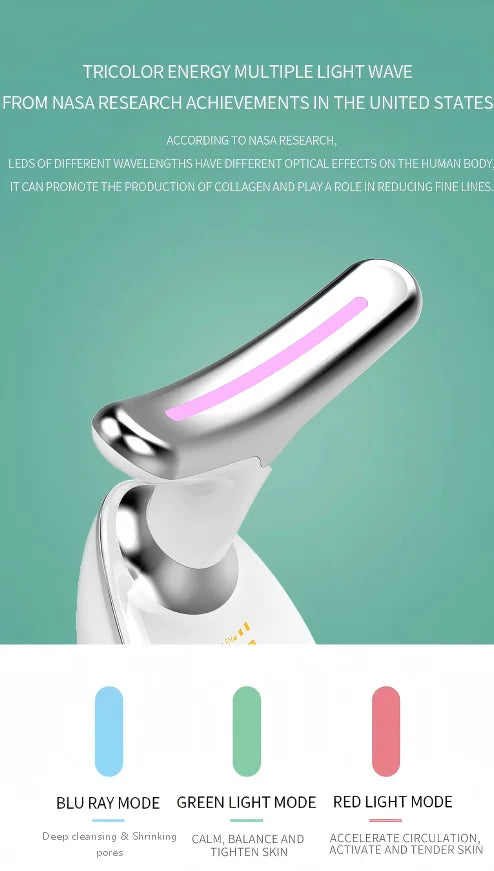 Red Light LED Facial and Neck Massager for Skin Tightening