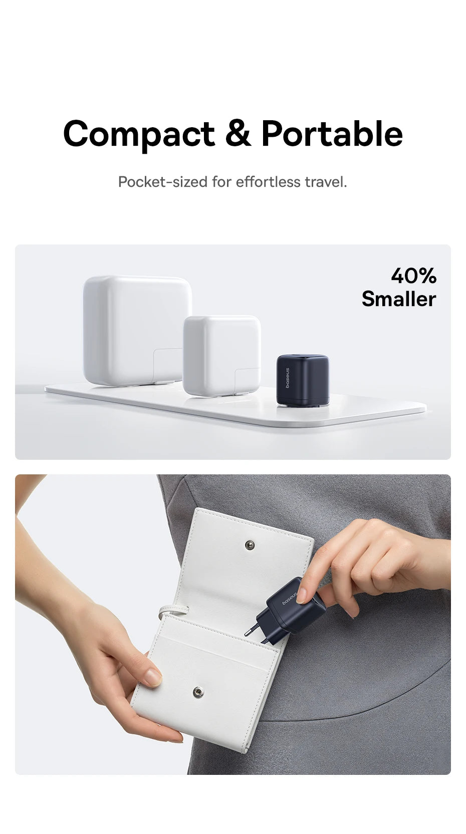 45W GaN USB-C Fast Wall Charger for Smartphones and Tablets - 9