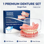 Cosmetic Upper and Lower Silicone Teeth Covers for Smile Confidence