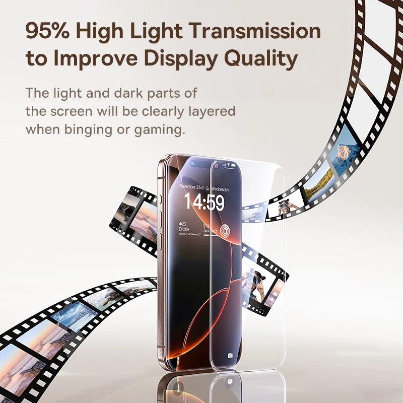 Bezel-Less Tempered Glass Screen Protector for iPhone - 5