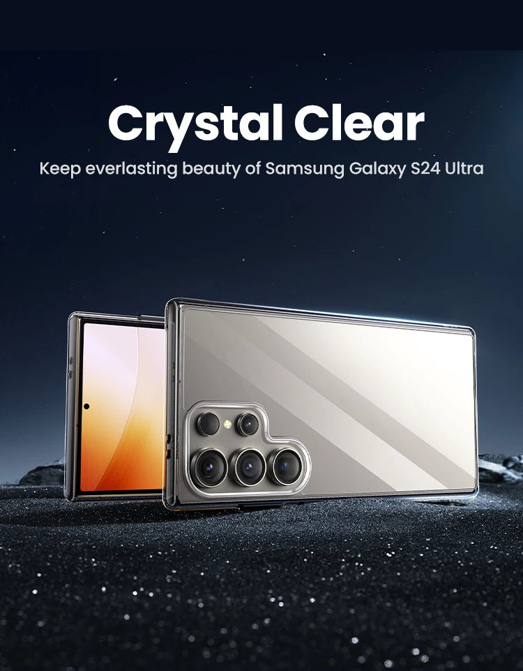 Crystal Clear Shockproof Case for Samsung S25 Ultra, S24 Ultra and S24